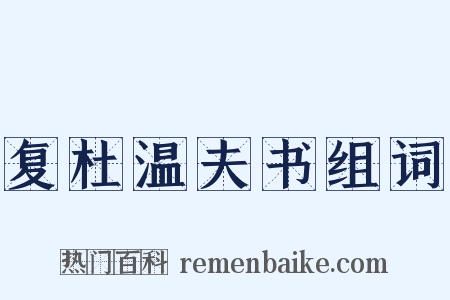 复杜温夫书组词是什么意思的图片